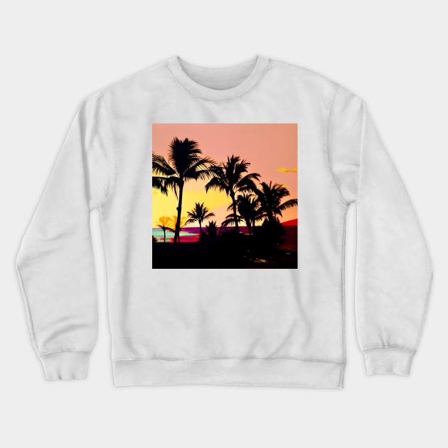 Palms at Sunset Crewneck Sweatshirt by DANAROPER